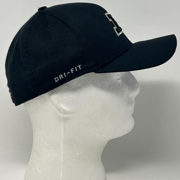 Purdue University Boilermakers Hat Baseball Cap Nike Black Flex Fitted M-L - Picture 7 of 9